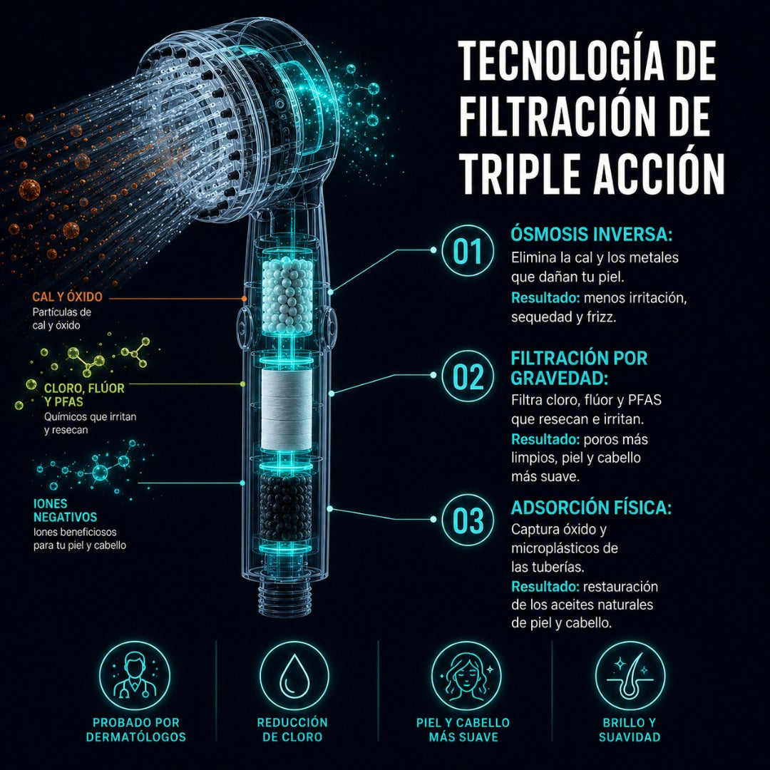 Cabezal de Ducha Filtrante Premium